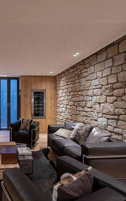 Crushed Mountain Stone Polyurethane Modern Thick Slab Cultural Stone Decorative Panels Moisture-resistant Outdoor Background PU Light Weight Exterior and Interior Wall Cladding Polyurethane Pu Crushed Mountain Stone Waterproof Panel