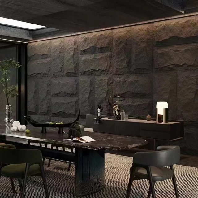 Factory Price Wall Cladding Pu Culture Stone 3d Mushroom Stone Pu Faux Stone Wall Panel for Decoration Waterproof Pu Soft Stone Mushroom Culture Stone Outdoor & Indoor 3d Decoration Polyurethane Pu Faux Soft Stone Wall Panel