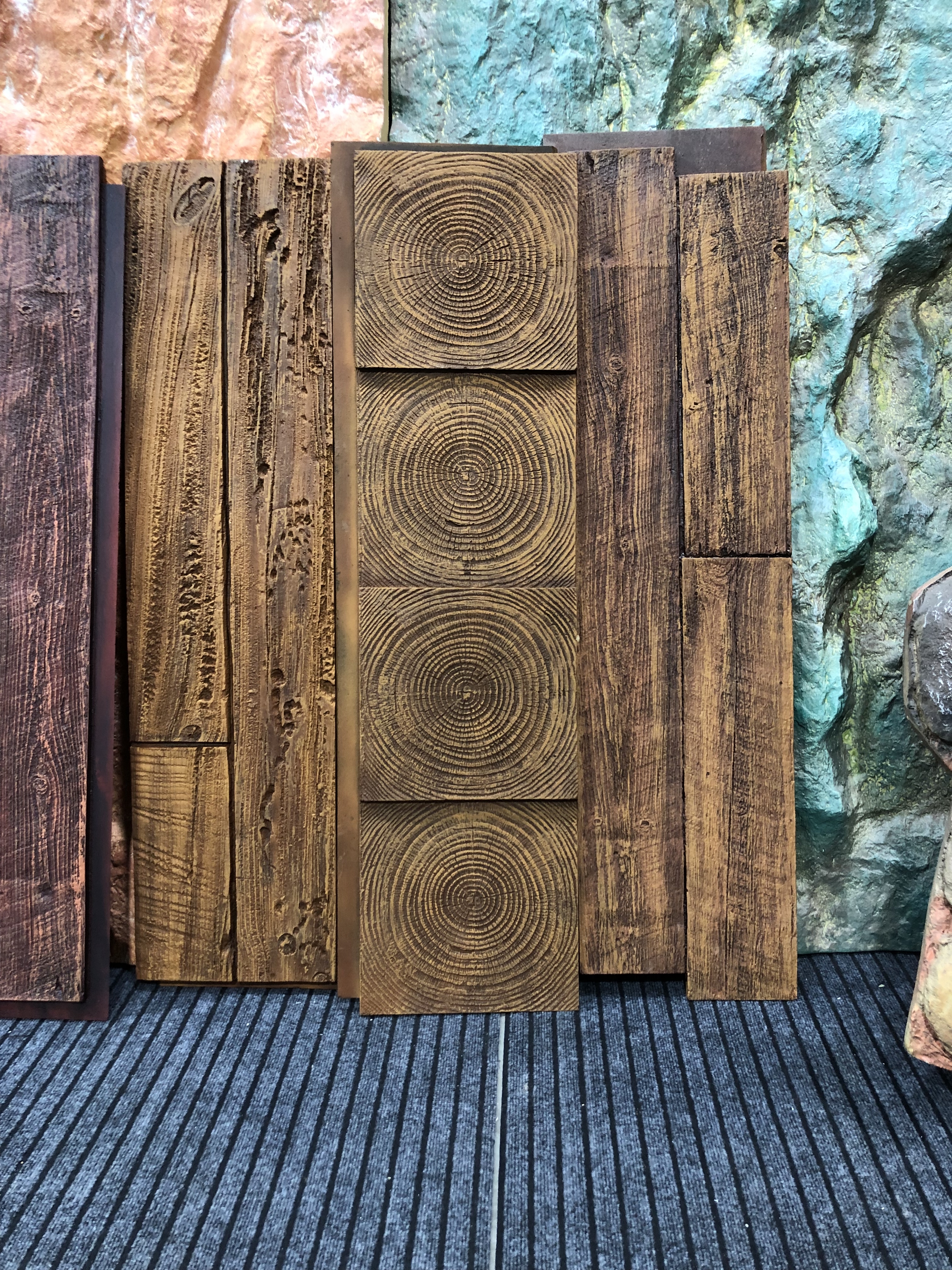 Factory Price High Quality Polyurethane Custom Pu Stone Walls Panels artificial Stone PU Form Wood for Indoor Outdoor