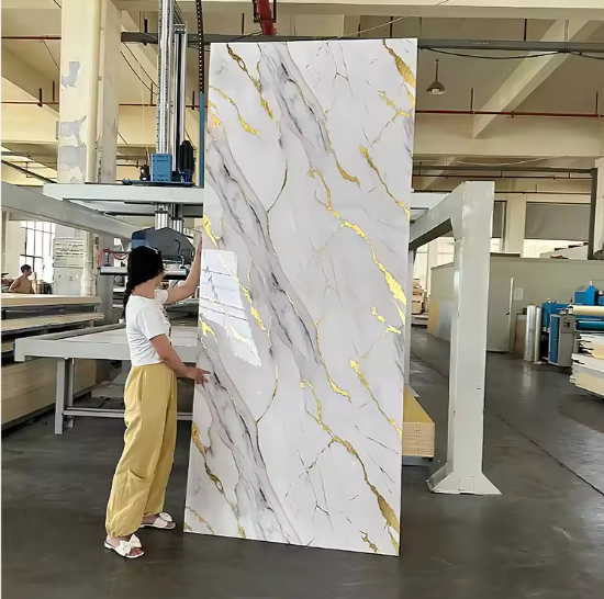 UV Sheet Wall Panel for House Interior Decorative Wall Decoration with Golden Customized Waterproof