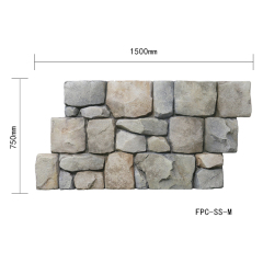 Crushed Mountain Stone Polyurethane Modern Thick Slab Cultural Stone Decorative Panels Moisture-resistant Outdoor Background PU Light Weight Exterior and Interior Wall Cladding Polyurethane Pu Crushed Mountain Stone Waterproof Panel