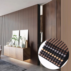 MDF Wood Acoustic Panels Sound Acoustic Slat Wall Panels 3D Model Design Sound Absorbing Acoustic Wall Panels