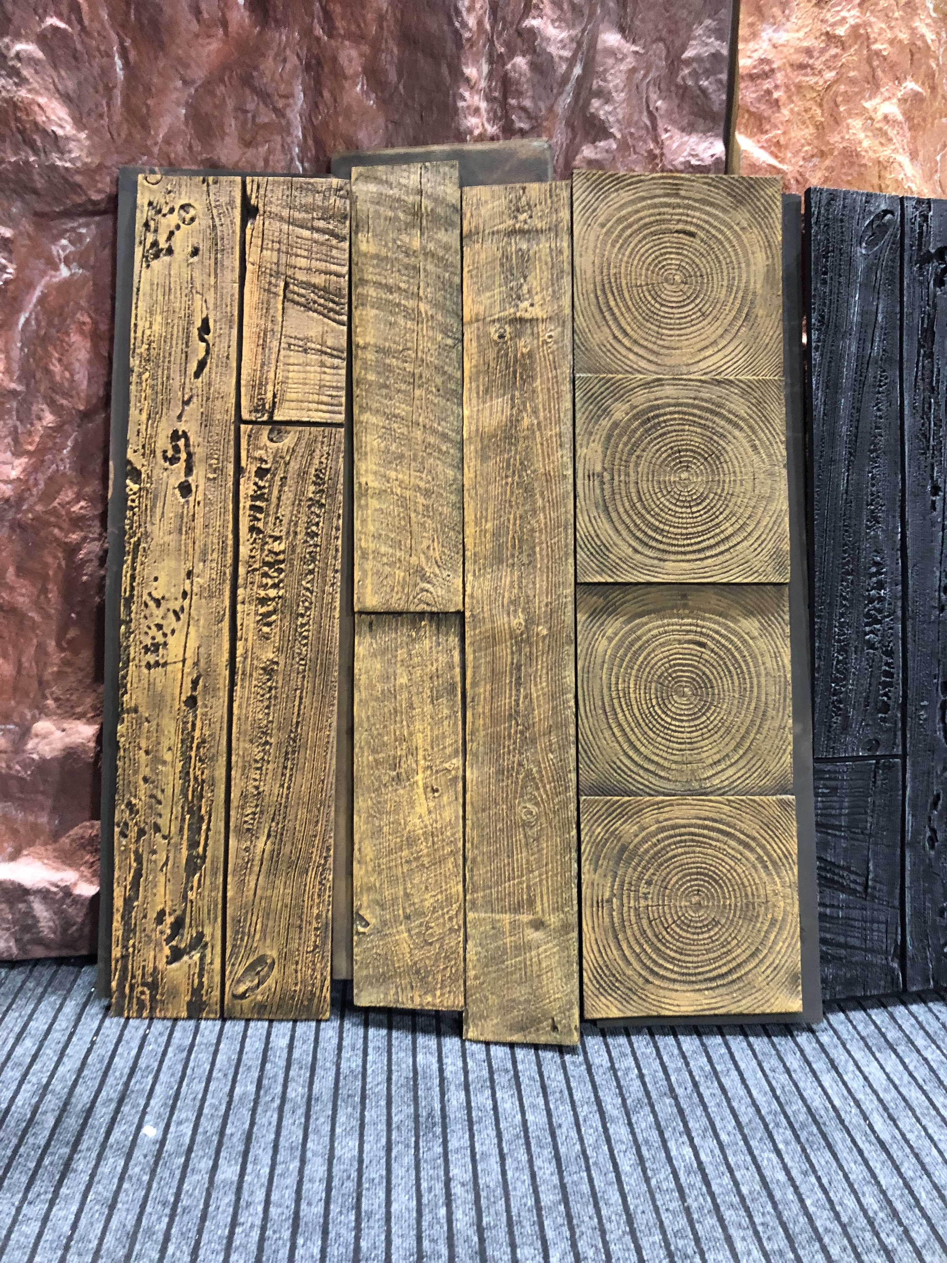 Factory Price High Quality Polyurethane Custom Pu Stone Walls Panels artificial Stone PU Form Wood for Indoor Outdoor