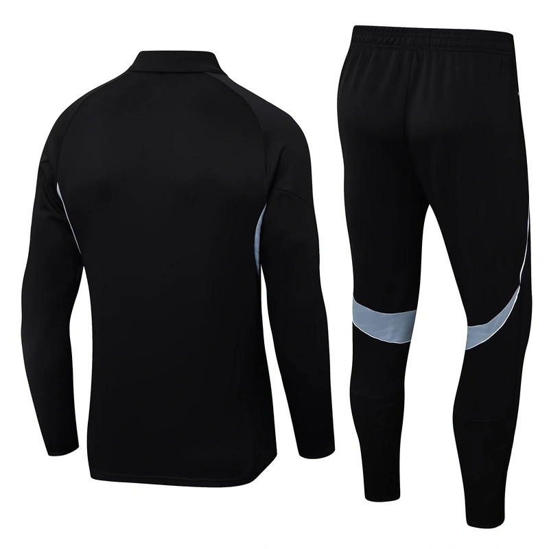 25-26 Real Madrid Black Football Tracksuits Long Jacket Suits