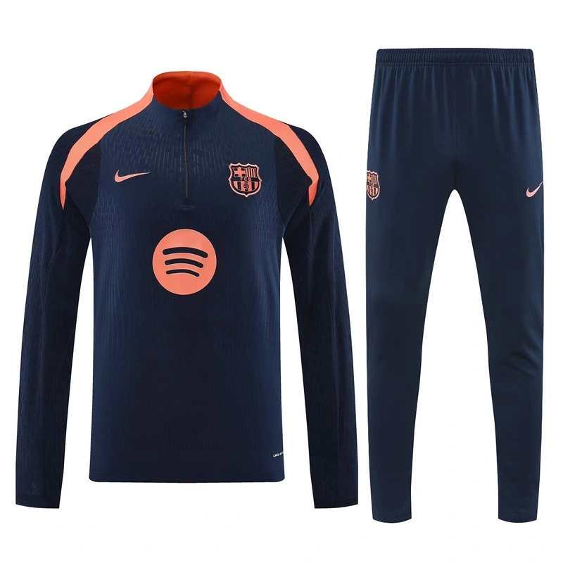 25-26 Barcelona Navy&Orange Training Kits Football Track suits
