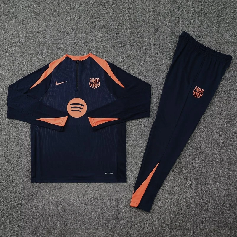 25-26 Barcelona Navy&Orange Training Kits Football Track suits