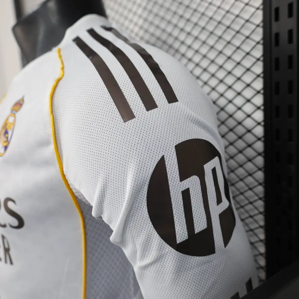 Real Madrid Home Soccer Jersey Player Version Shirt Long Sleeve 25-26
