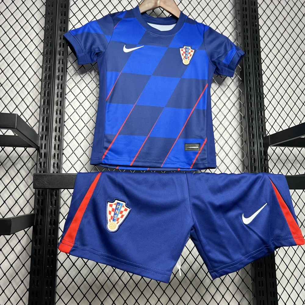 Croatia Away Kids Football Jersey Kit Euro 2024