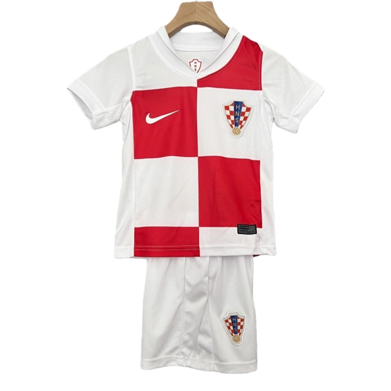 Croatia Home Kids Football Jersey Kit Euro 2024