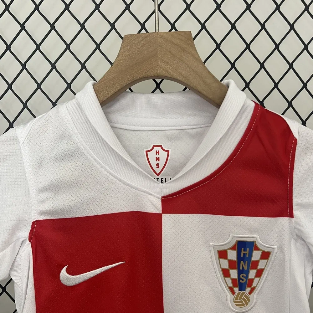 Croatia Home Kids Football Jersey Kit Euro 2024