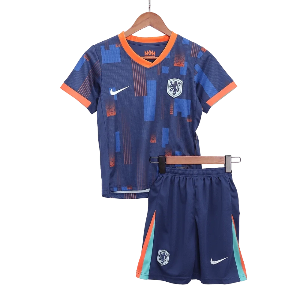 Kids Netherlands Away Jersey Kit Euro 2024
