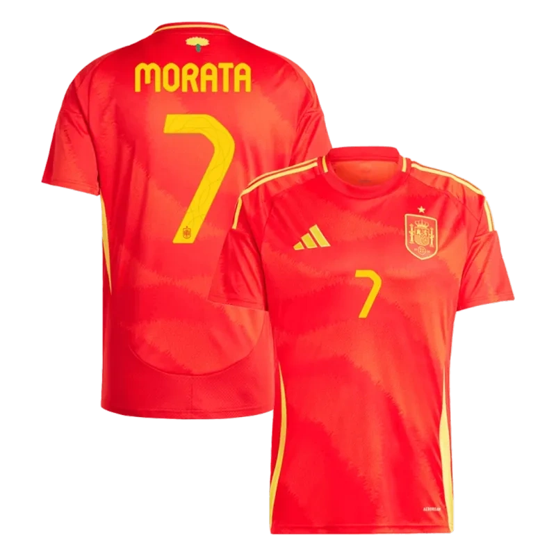 Spain Home Jersey LAMINE YAMAL #19 RODRIGO #16 MORATA #7 Euro 2024