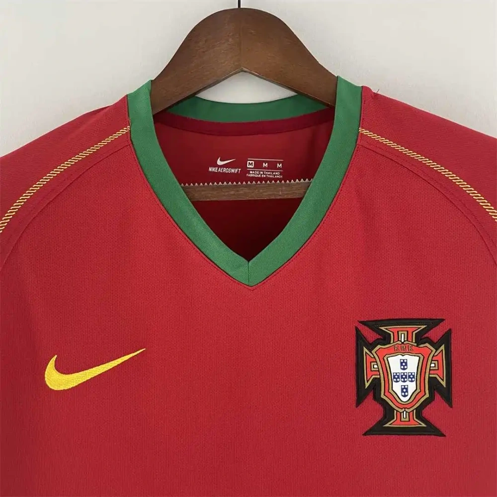 2006 Portugal Retro Jersey Home World Cup