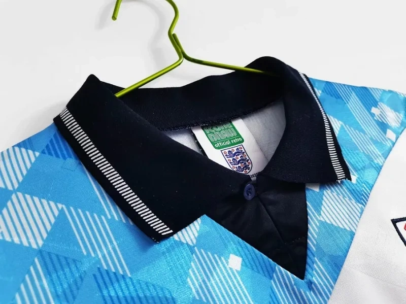 1990 England Retro Soccer Jersey Mash-Up