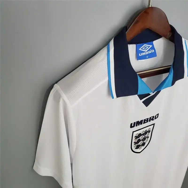1996 England Retro Jersey Home Replica Euro Cup
