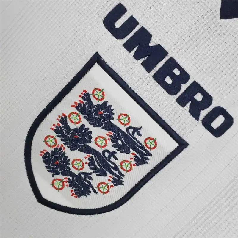 1996 England Retro Jersey Home Replica Euro Cup