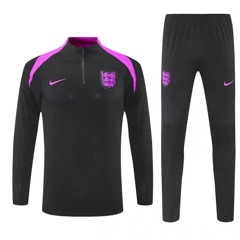 2025 England Black Training Kits Long Football Track suits