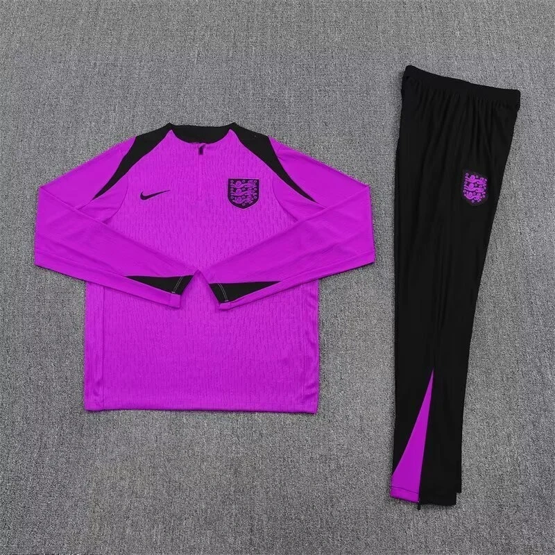 2025 England Purple Training Kits Long Football Track suits