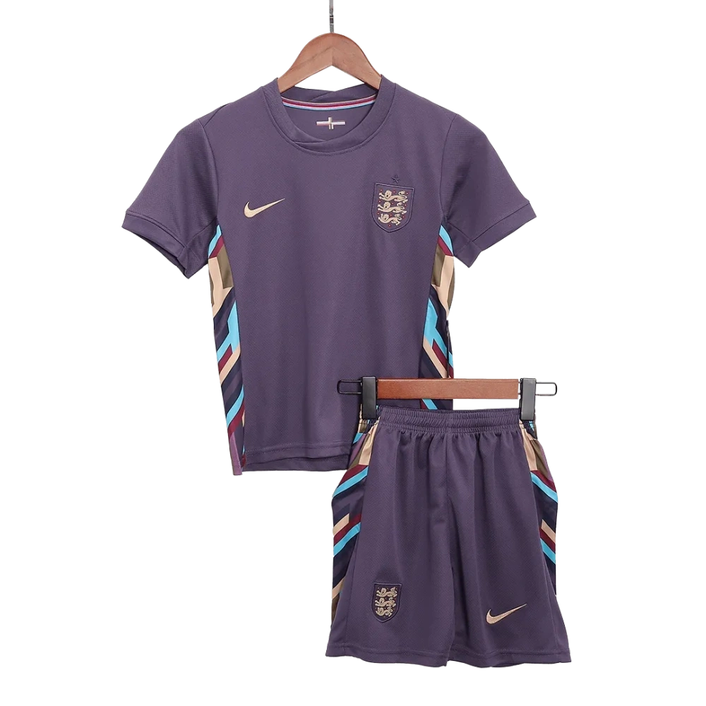 Kids England Away Soccer Socks 2024 Children Apparel