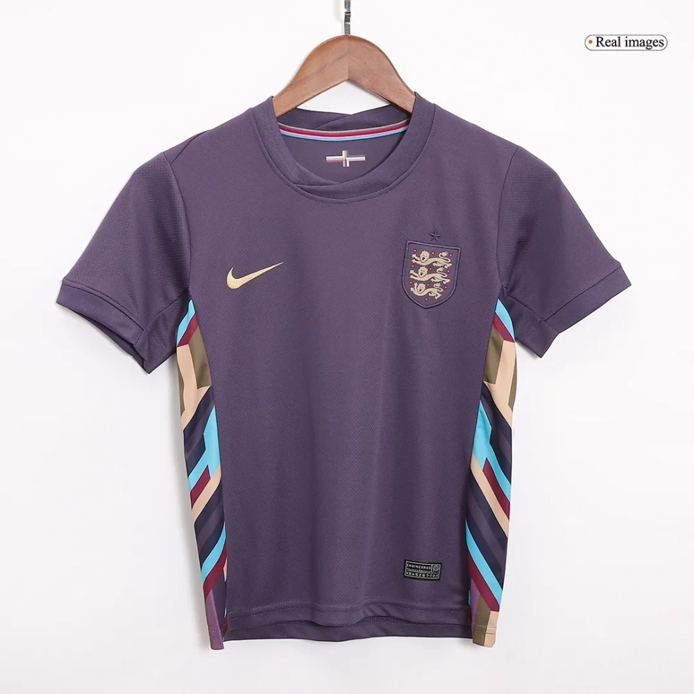 Kids England Away Soccer Socks 2024 Children Apparel