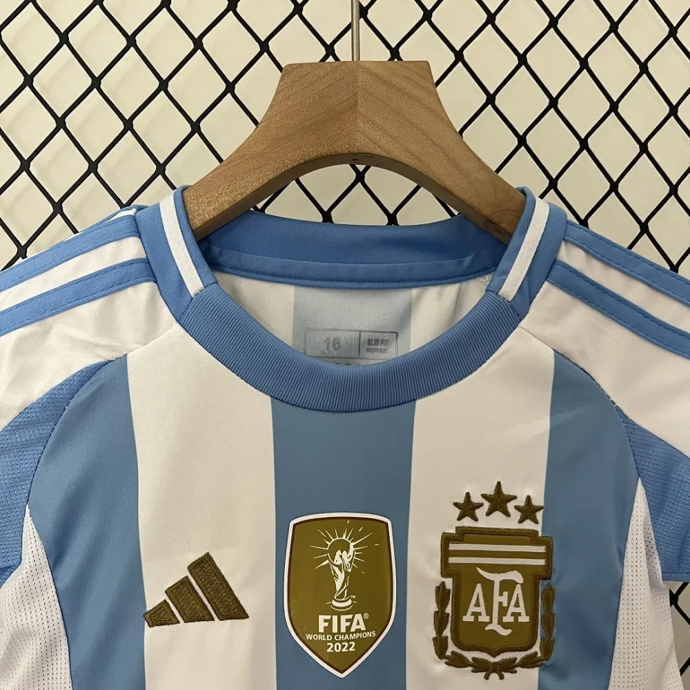 2024 Argentina Home Kid Kits Football Jersey