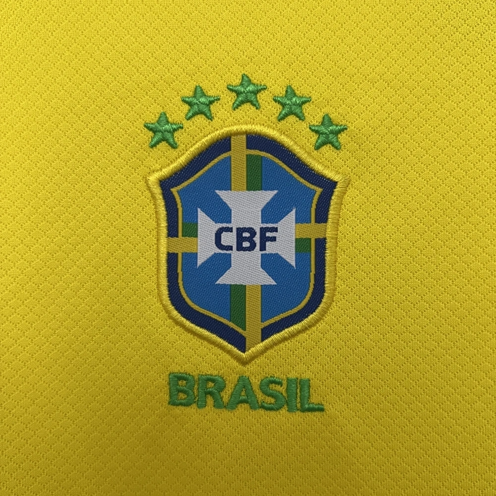 2025 Brazil Home Kids Football jersey Kits Fan edition