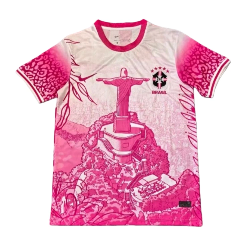 2025-26 Neymar Brazil Pink Special Edition Football Shirt Fan Edition