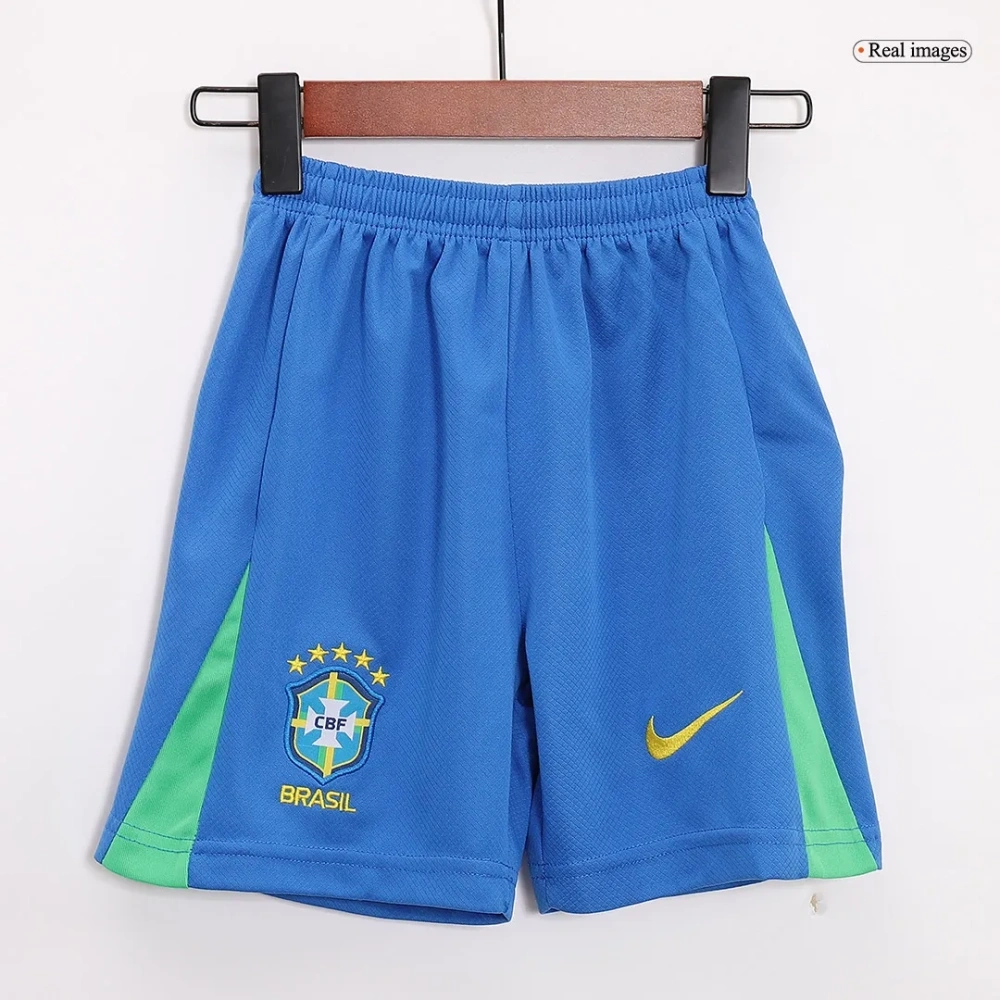 Kids Brazil Home Kit Copa America 2024 Youth Apparels