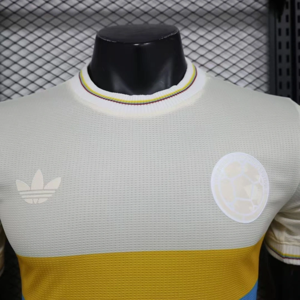 2024-25 Colombia Nation Jacquard 100th Anniversary Edition Player Version Football Jersey Soccer Shirt