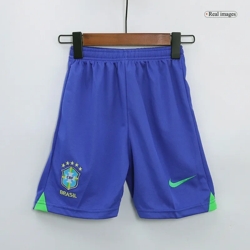 Brazil Kids Soccer Jersey Home Kit(Jersey+Shorts) World Cup 2022