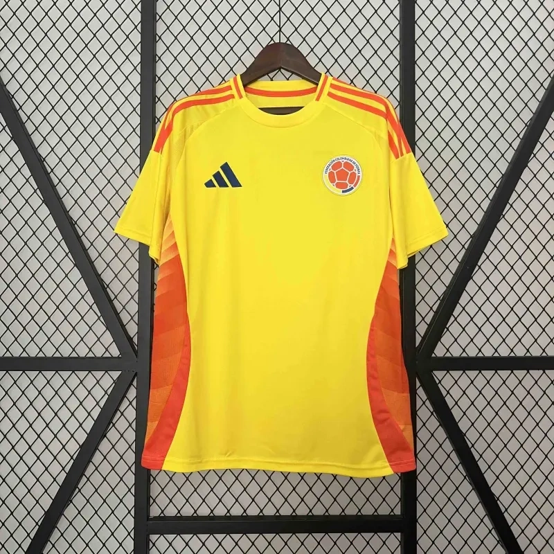 Colombia Nation Home L.Díaz #7 James #10 Football Jersey Copa America 2024