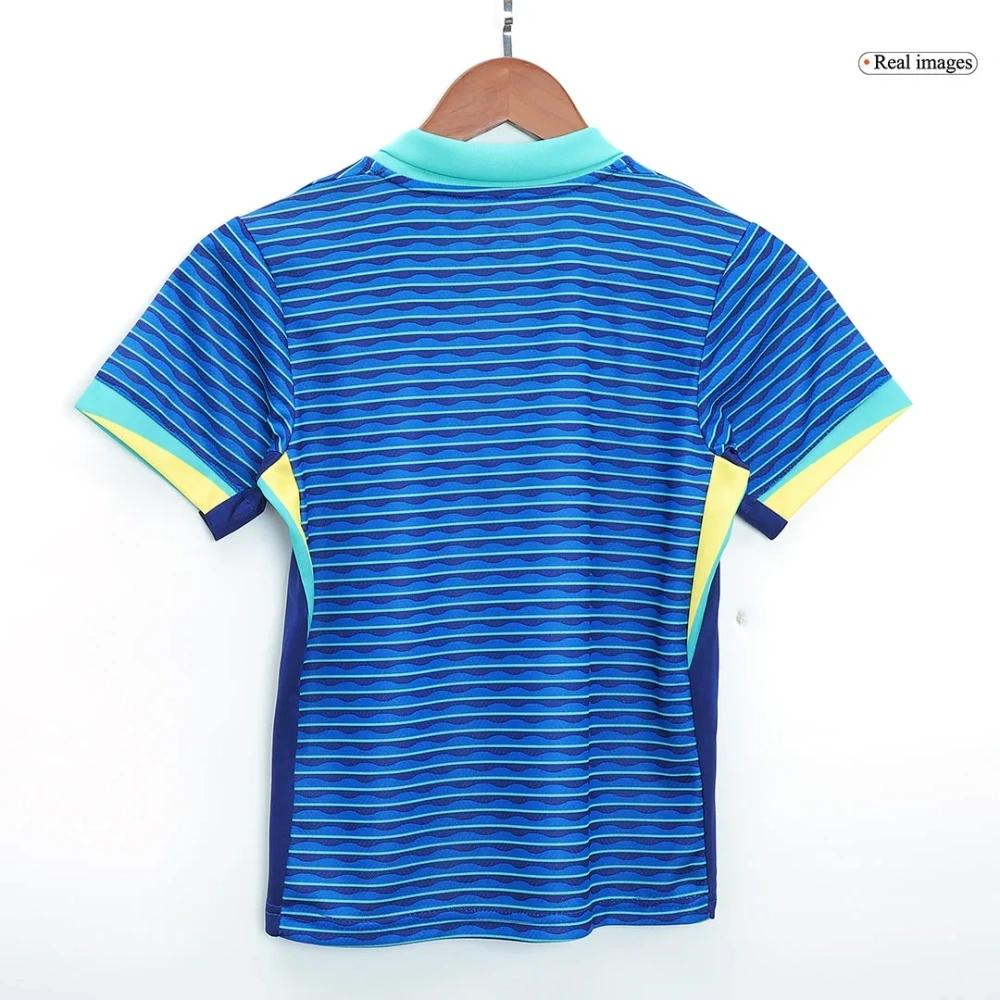 Kids Brazil Away Kit Copa America 2024 Youth Apparels
