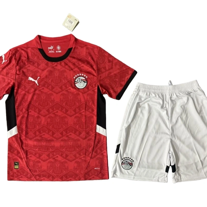 2025-26 Egypt Home Kids Football jersey Kit Fan version
