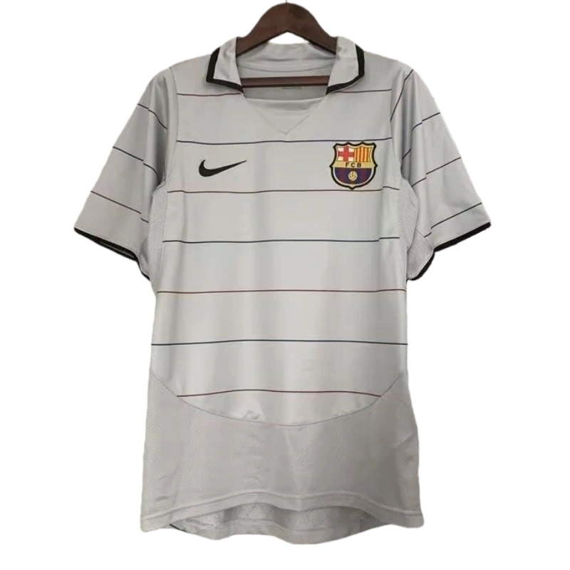 03-04 Barcelona Retro jersey Away Soccer Shirt