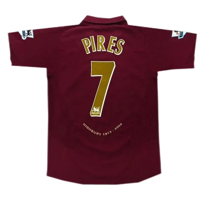 05-06 Arsenal Henry #14 Bergkamp #10 Pires #7 FABREGAS #15 Retro Jersey Home