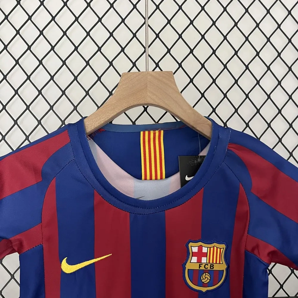 05-06 Barcelona Home Retro Kids Kits Football Jersey