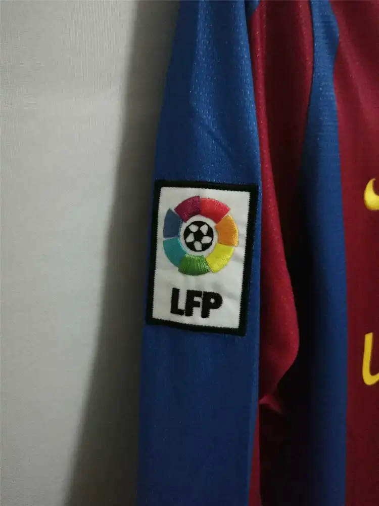 07-08 Barcelona Retro Home Long sleeves 50-Years Anniversary Football jersey