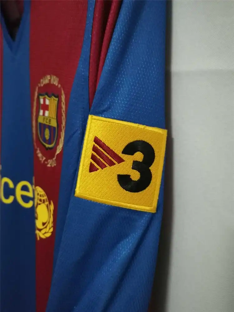 07-08 Barcelona Retro Home Long sleeves 50-Years Anniversary Football jersey