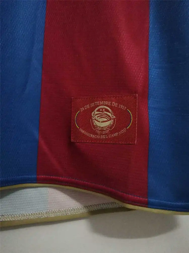 07-08 Barcelona Retro Home Long sleeves 50-Years Anniversary Football jersey
