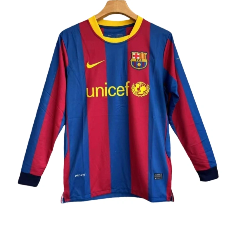 10-11 Retro Barcelona Home Long sleeves Football Shirt
