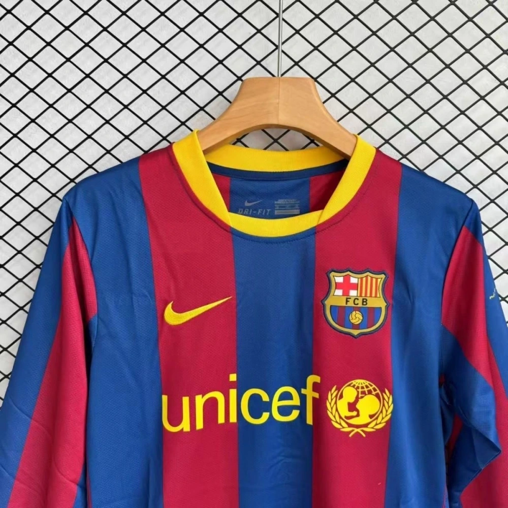 10-11 Retro Barcelona Home Long sleeves Football Shirt