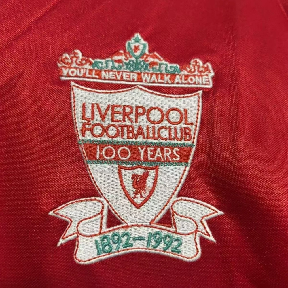 Liverpool Retro Jersey Home Centenary Shirt 1992-93