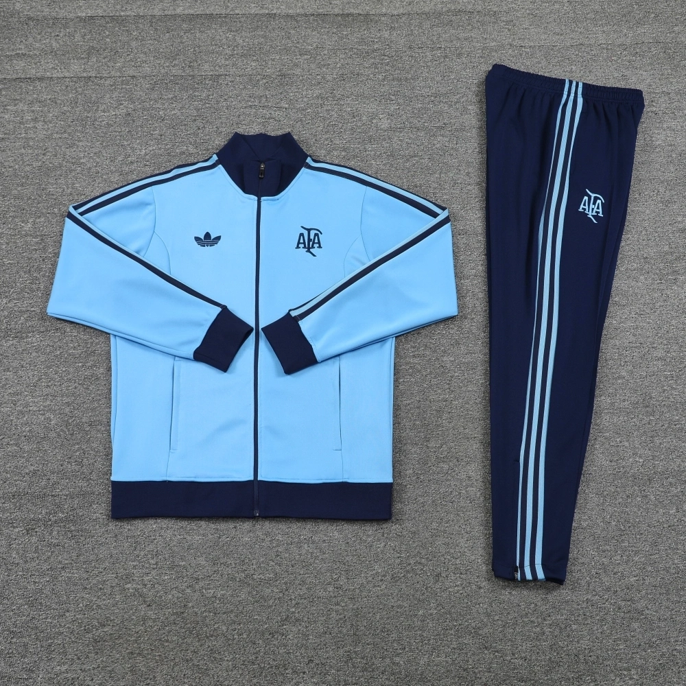 2025-26 Argentina Football jersey Training Kit (jacket+Pants) Blue