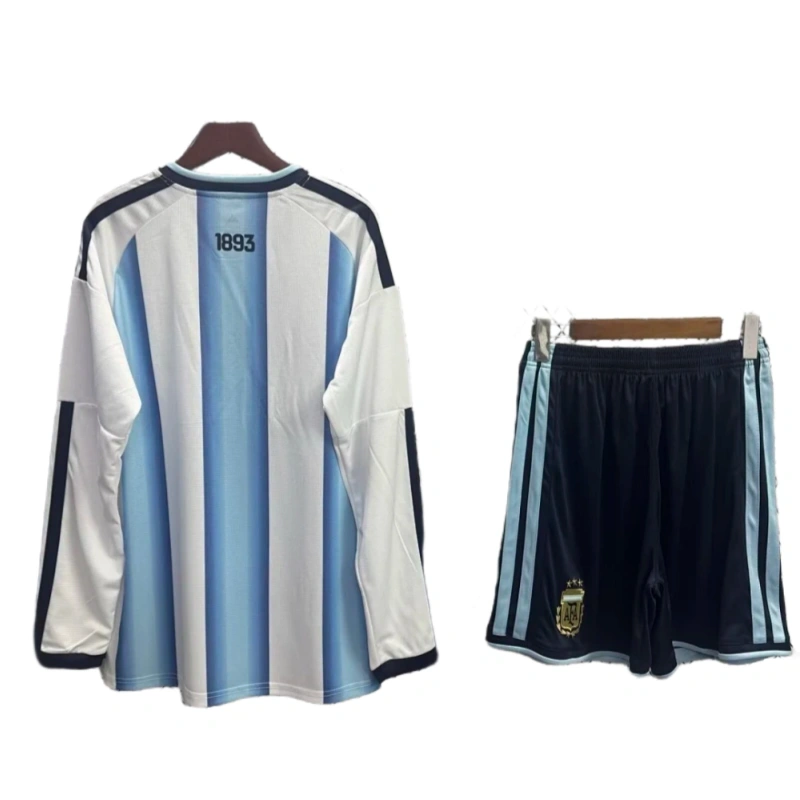 2026 Argentina World Cup Home Long Sleeve Football jersey kit Fan edition