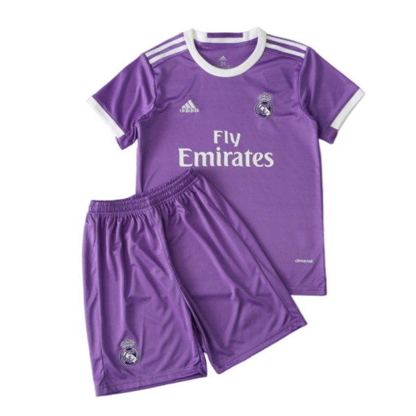 Real Madrid16-17 Away Retro Kids Kits Children Sets Football Jersey