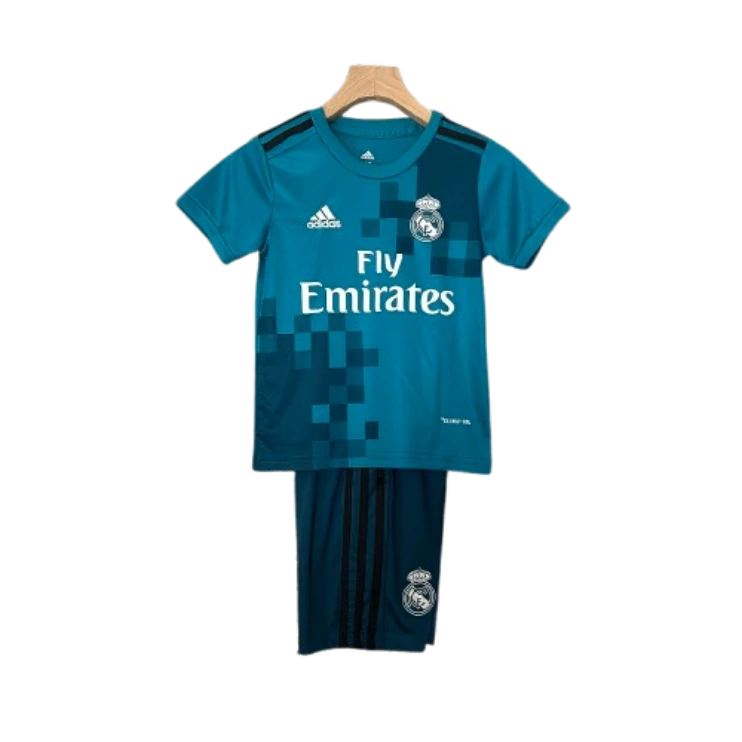 Real Madrid 17-18 Third Away Retro Kids Kit Soccer Jersey