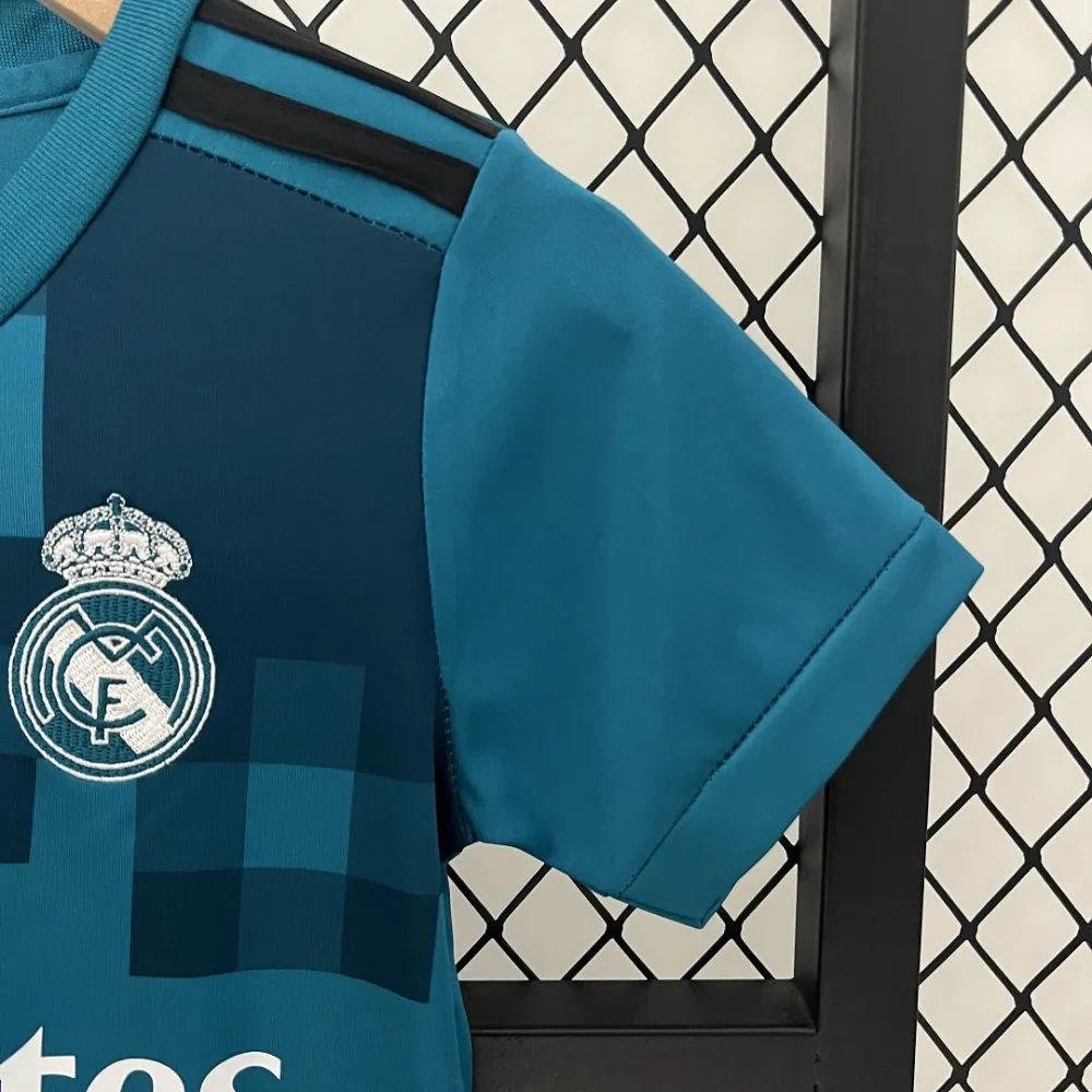 Real Madrid 17-18 Third Away Retro Kids Kit Soccer Jersey