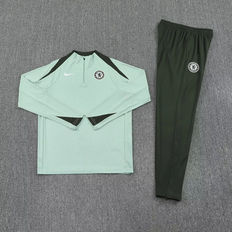 25-26 Chelsea Green Training Kits Long Football Track suits