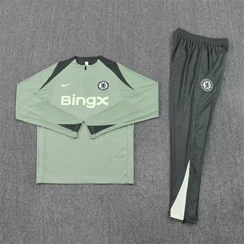 Chelsea Authentic Training Kit (sweatshirt+Pants) Light Green 2025-26 Player Version
