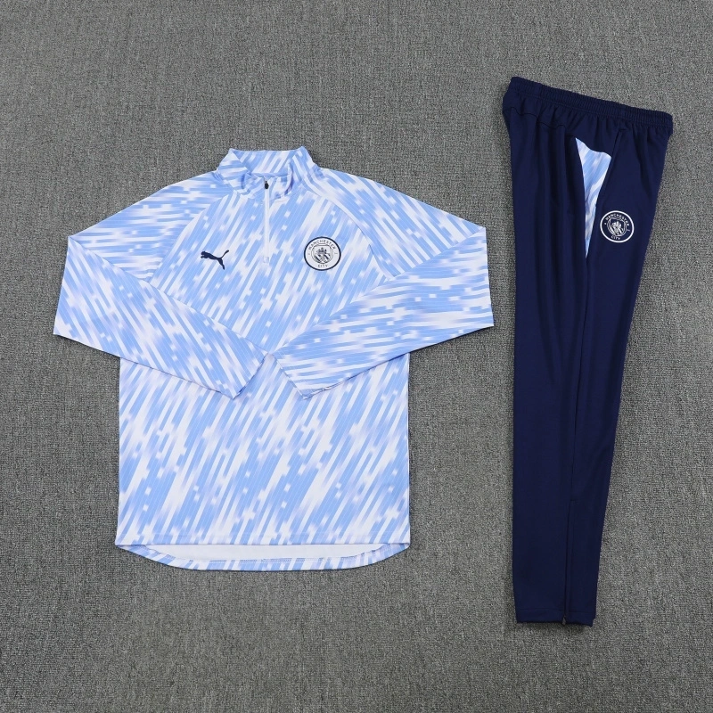 2025-26 Manchester City Training Kit (Sweatshirt+Pants) Blue